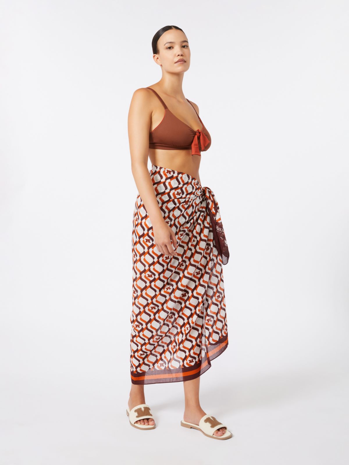 Soutien-gorge de maillot réversible en jersey double + CHOCOLAT - Max Mara