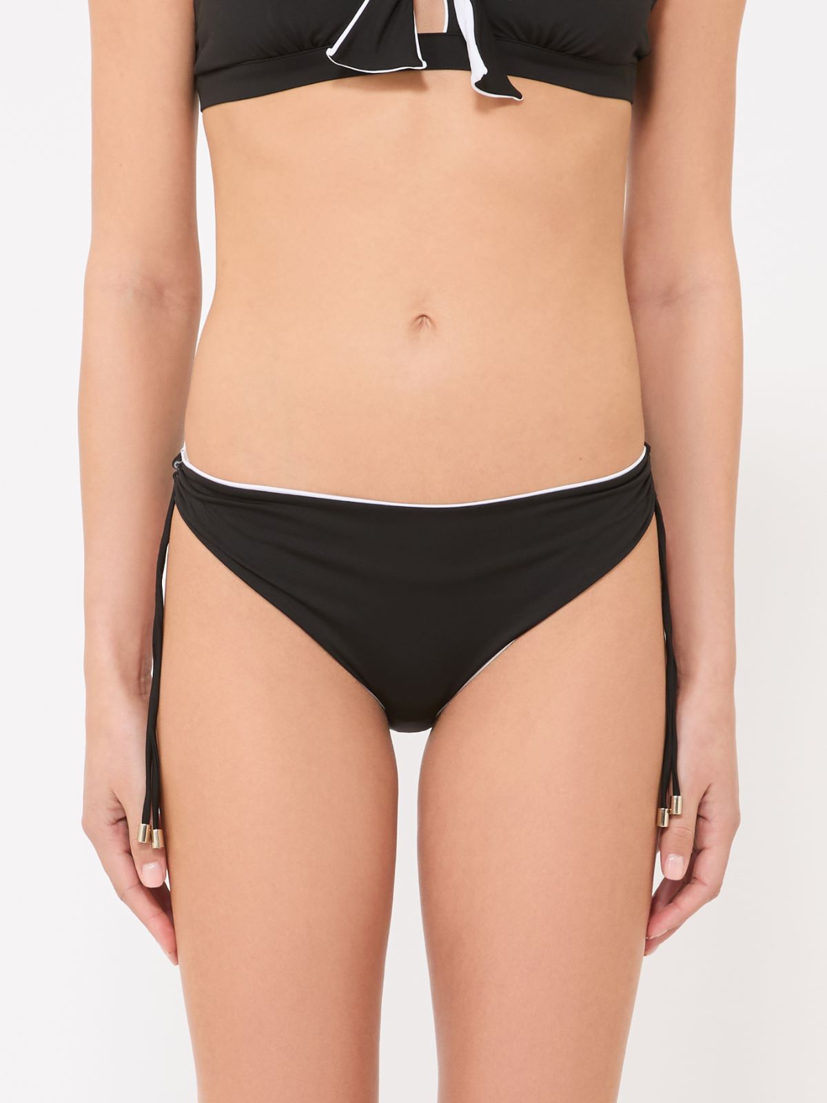 Slip de maillot de bain réversible en jersey double - NOIR - 2