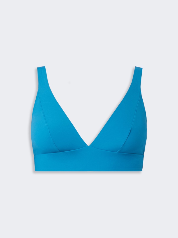 Matte technical fabric halter bikini top - TURQUOISE - Max Mara - 5