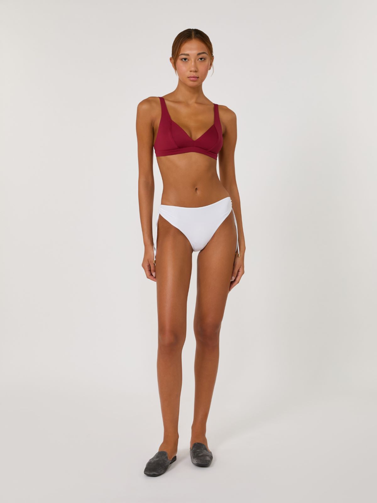 Jersey balconette bikini top - GERANIUM