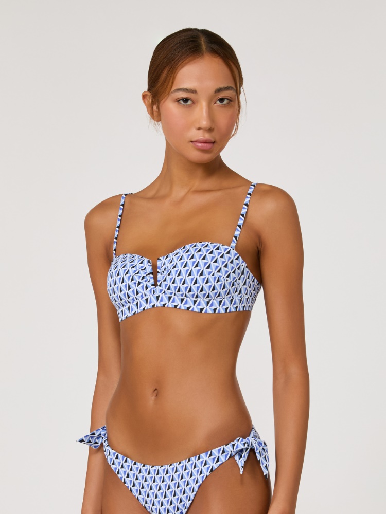 Jersey bandeau bikini top - CORNFLOWER BLUE - Max Mara - 2