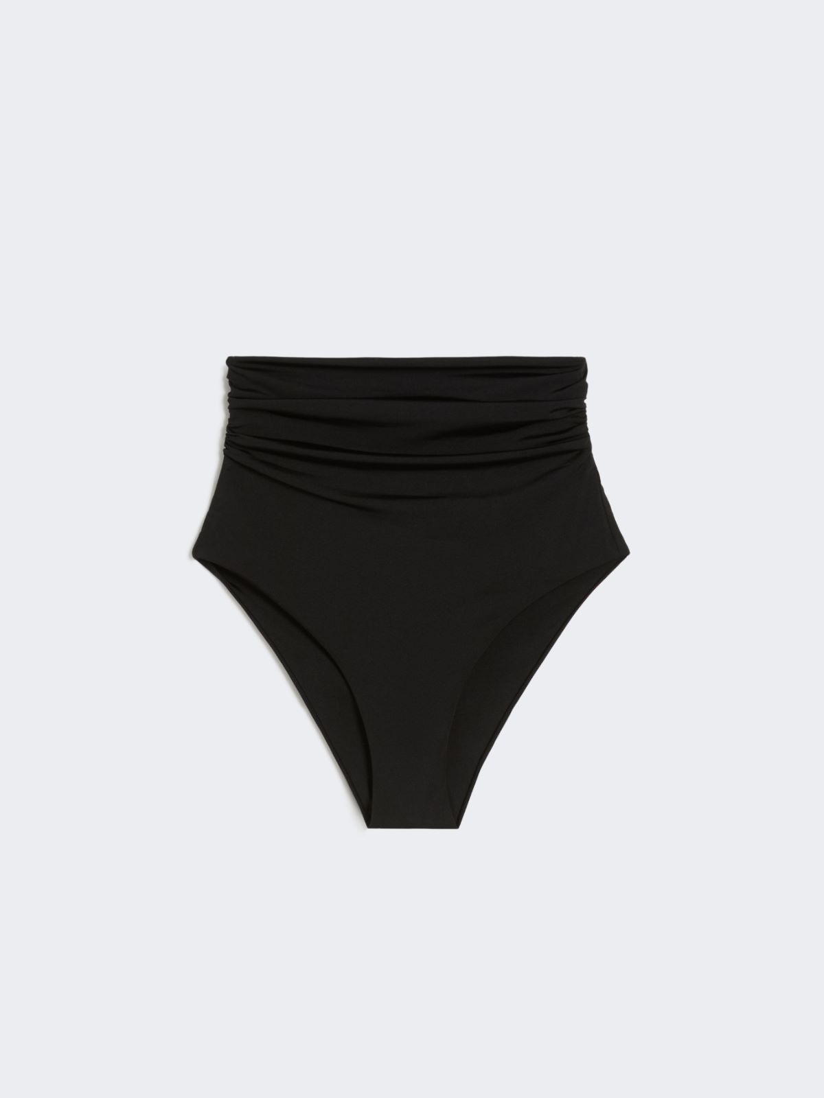 Shiny jersey culotte-style bikini bottoms - BLACK - 4