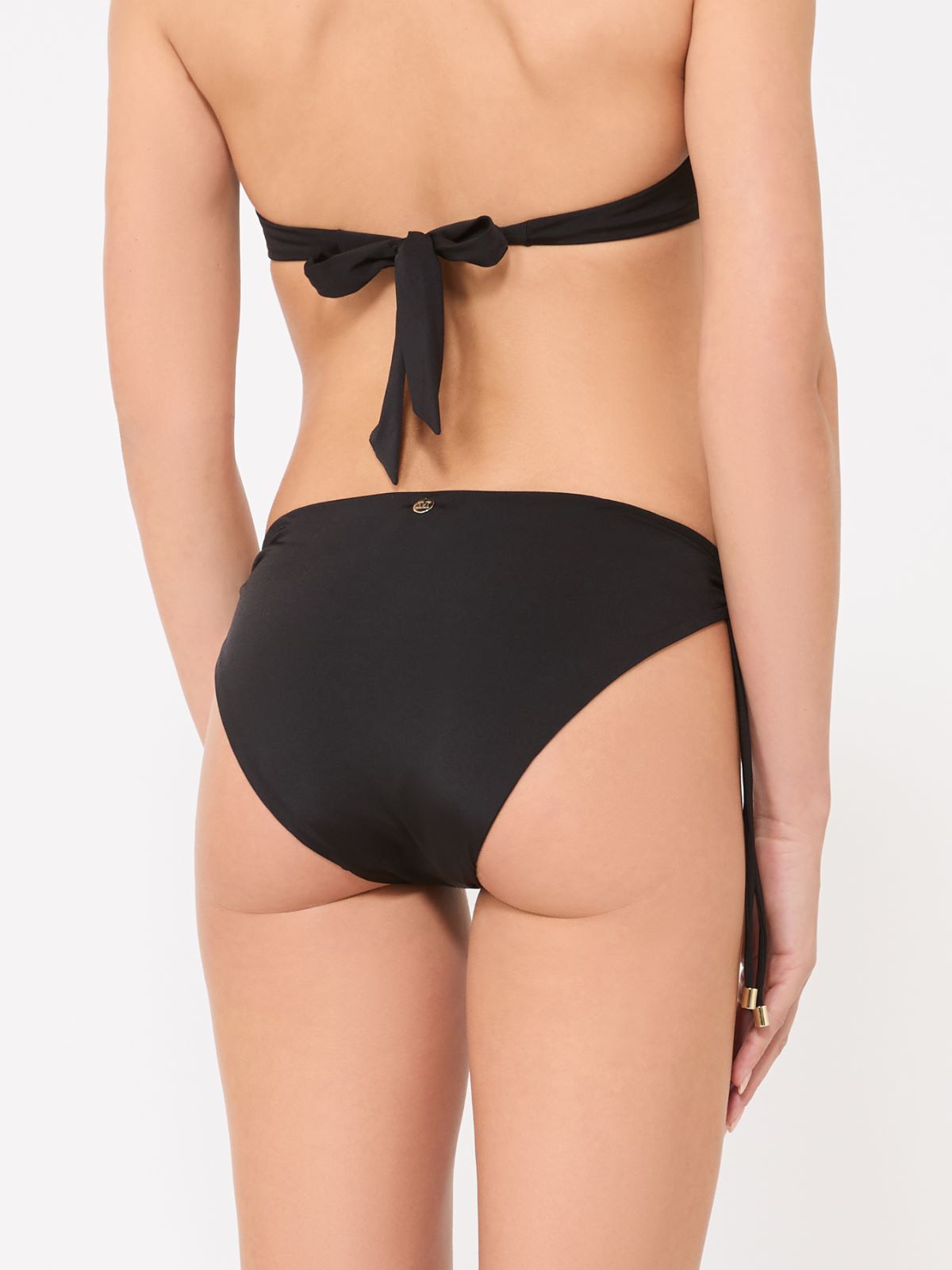 Shiny jersey bikini bottoms - BLACK - 3