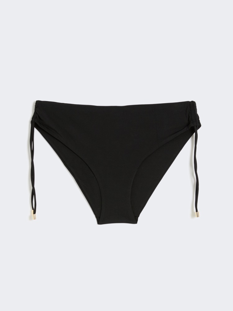 Shiny jersey bikini bottoms - BLACK - 5