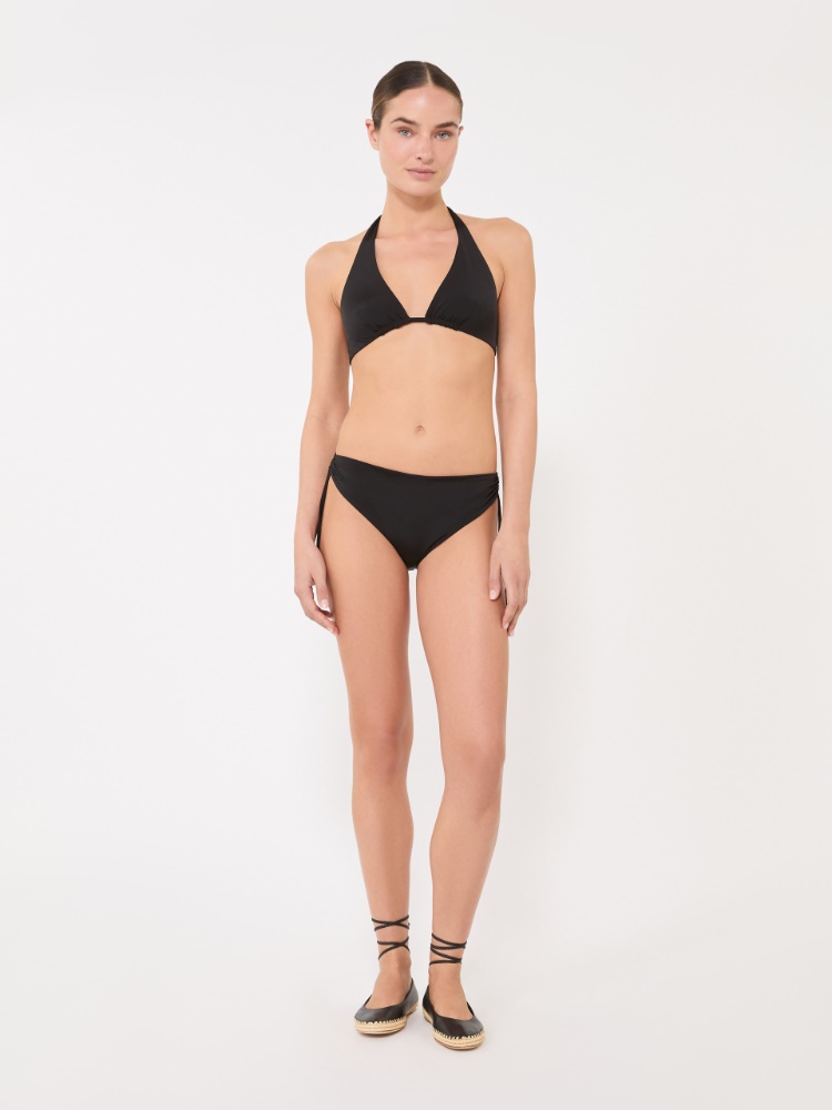 Shiny jersey bikini bottoms - BLACK - 1