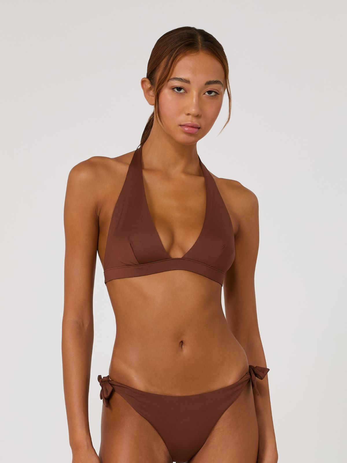 Sujetador de triángulo de punto - CHOCOLATE - Max Mara - 2