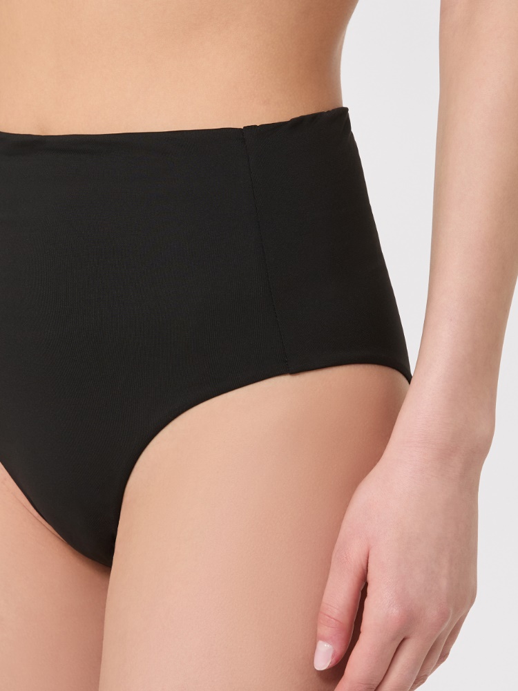 Slip mare a vita alta in jersey - NERO - 4