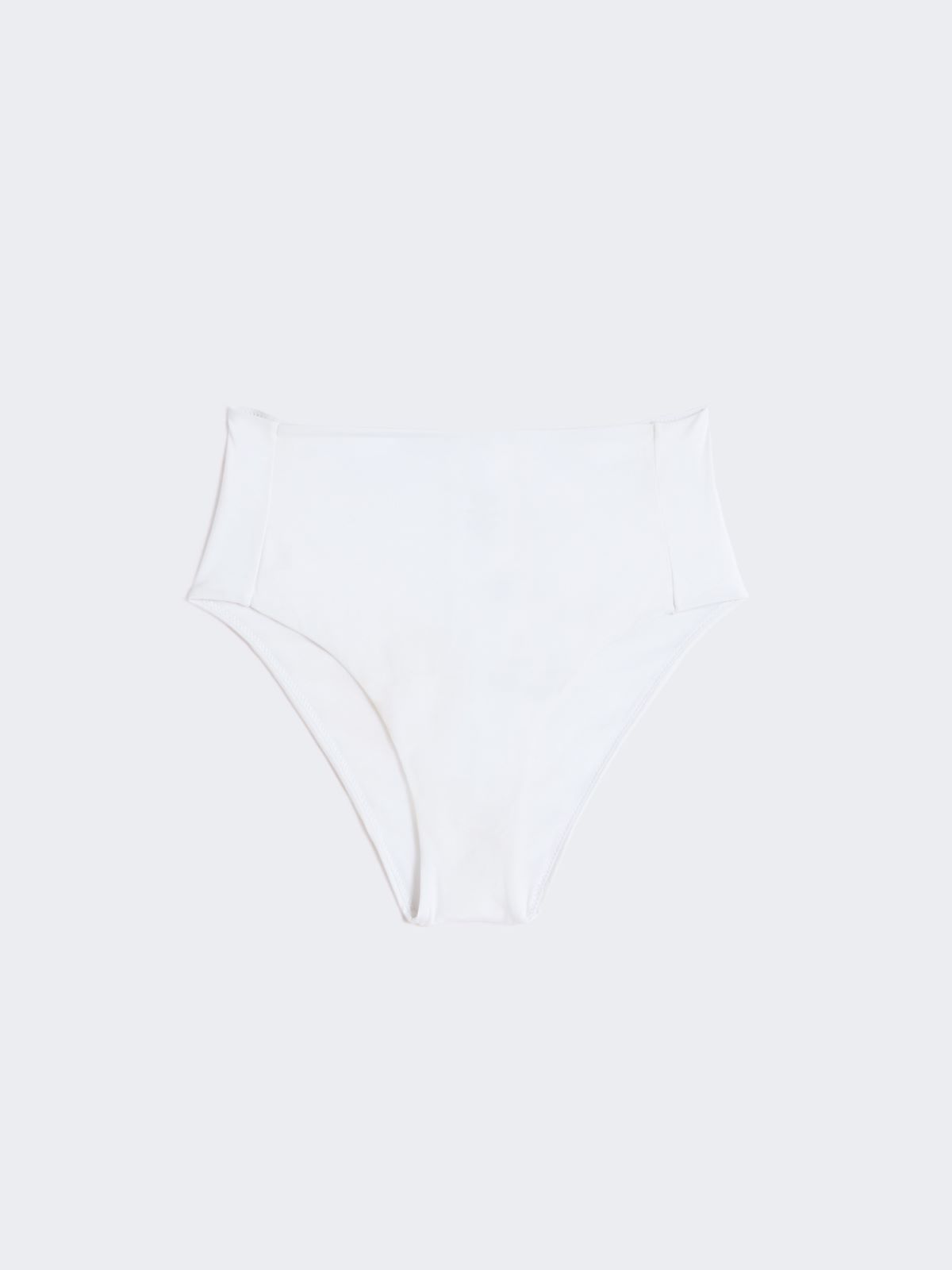 High-waisted jersey bikini bottoms - WHITE - 5