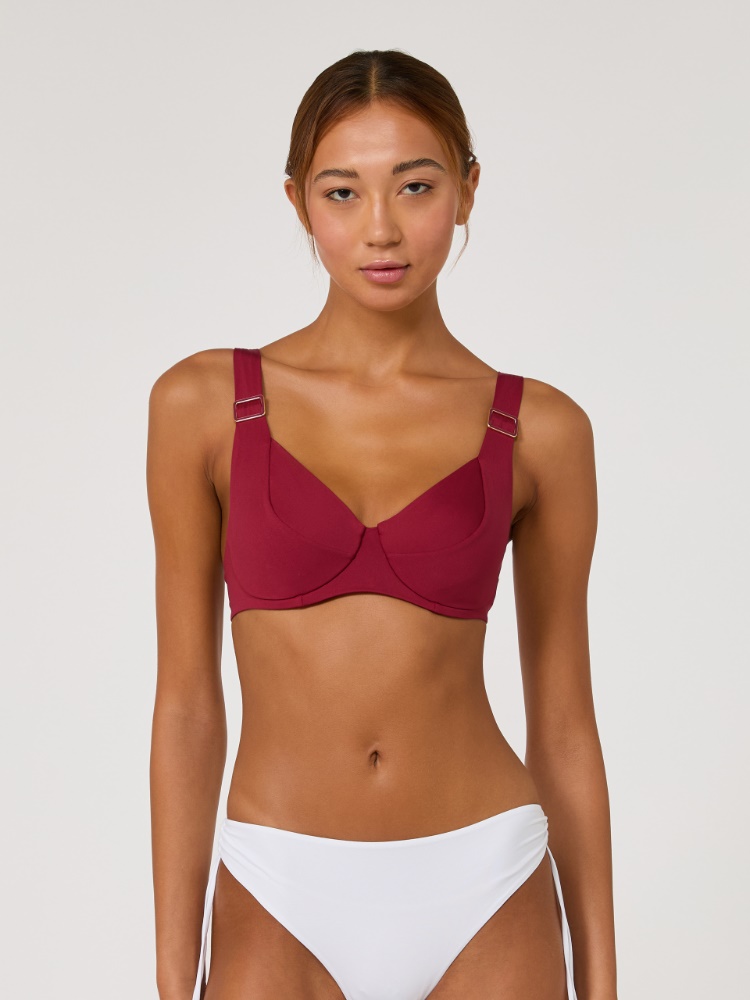 Sujetador de bikini balconette con copa C de punto - GERANIO - Max Mara - 2