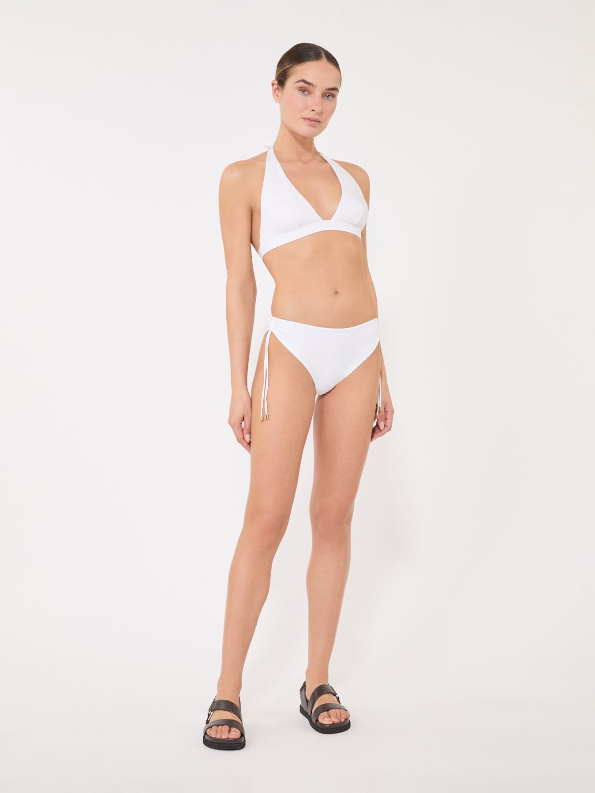 Nylon jersey bikini bottoms - WHITE