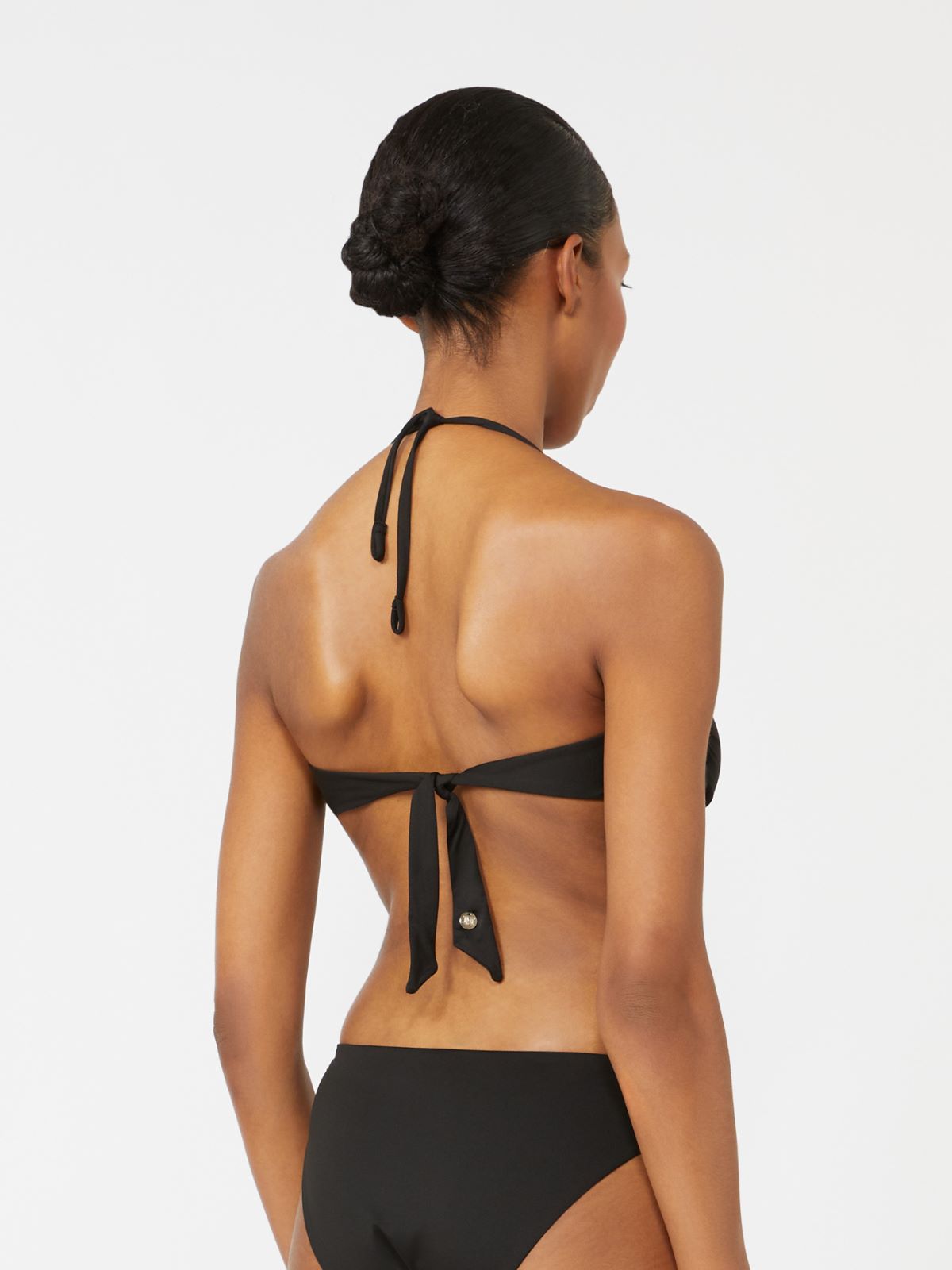 Jersey bandeau bikini top - BLACK - 3