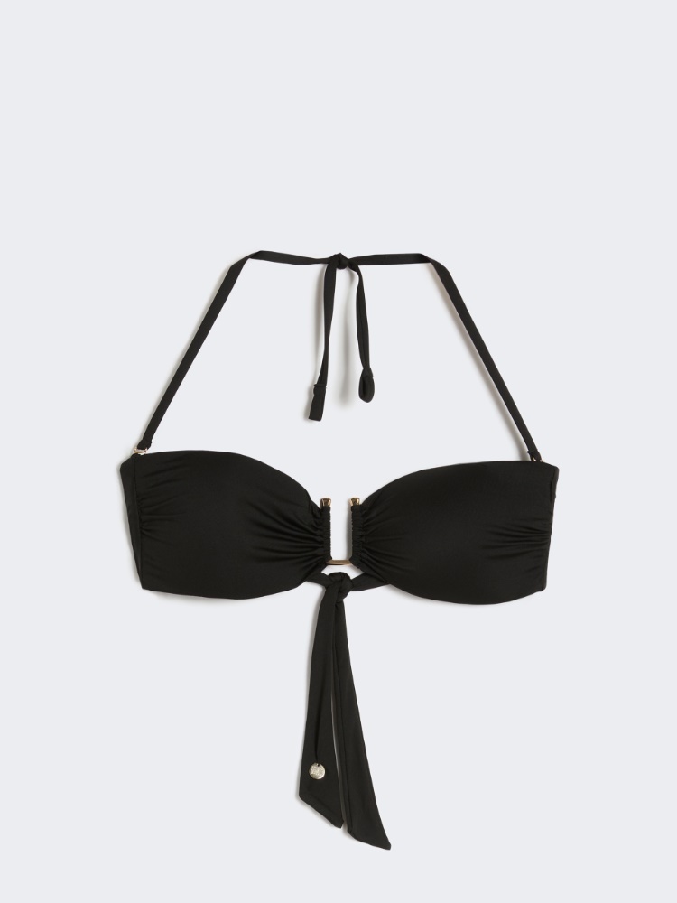 Reggiseno mare a fascia in jersey - NERO