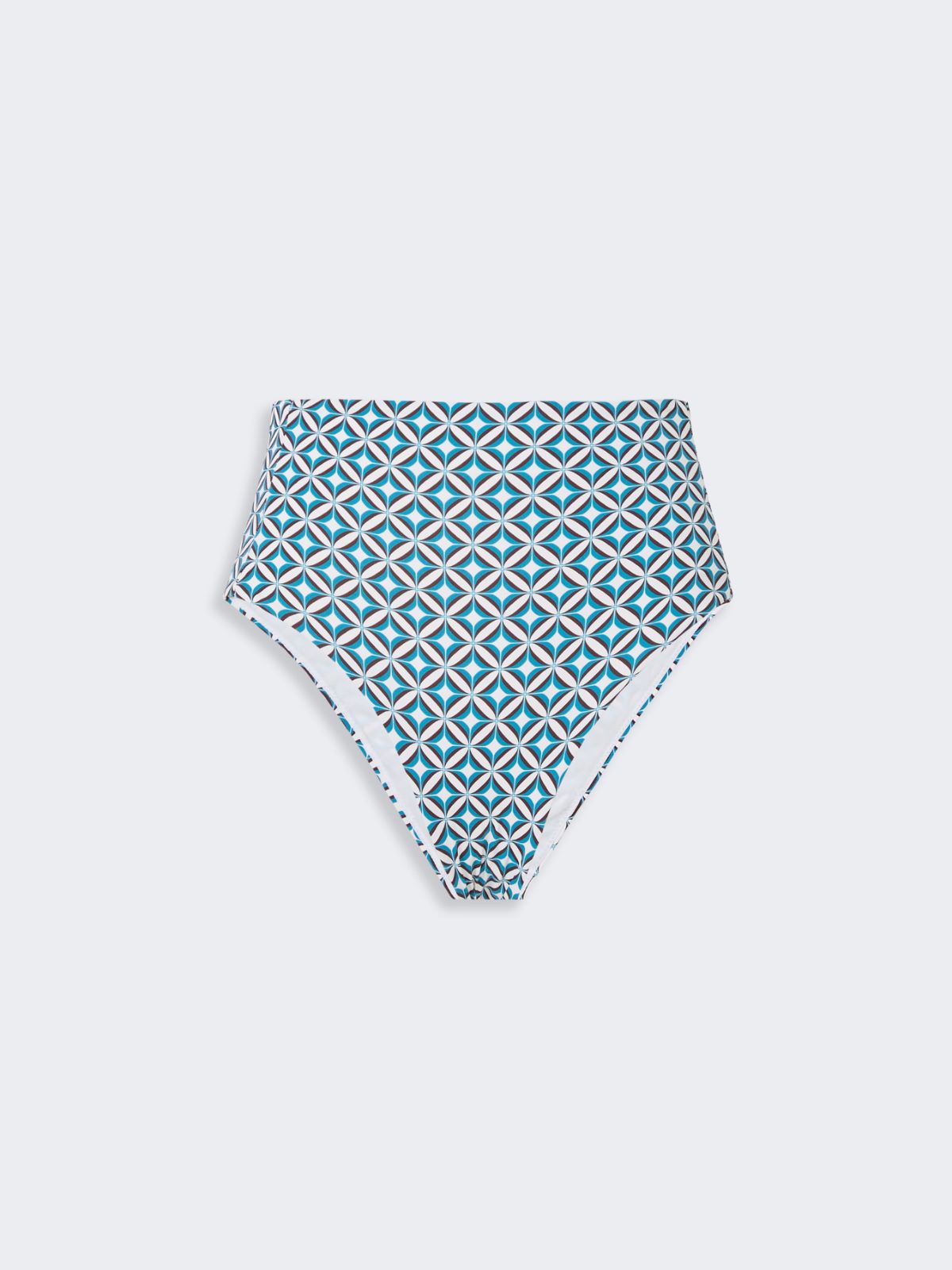 Braguita de bikini de corte culotte de punto estampado - TURQUESA - Max Mara - 5
