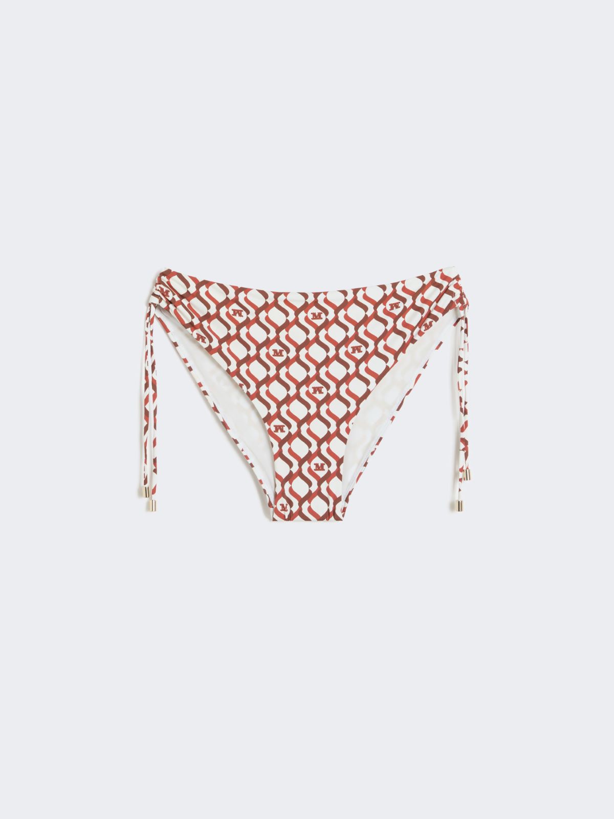 Printed jersey bikini bottoms - RUST - 5
