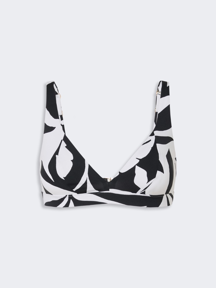 Sujetador de bikini balconette de punto estampado - BLANCO - Max Mara - 5