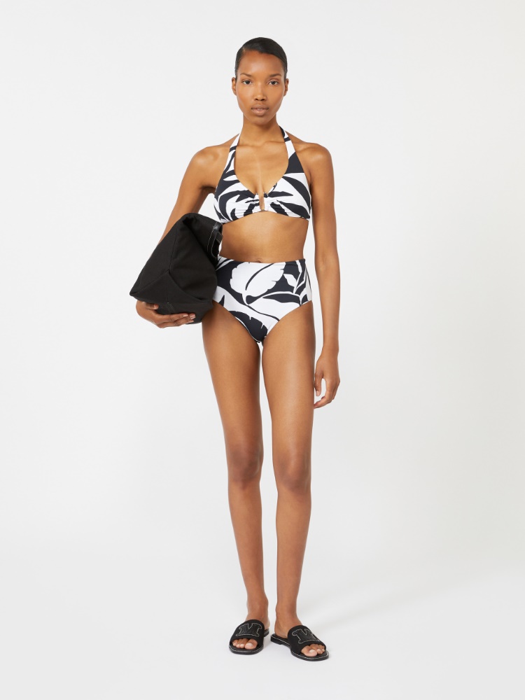 Printed jersey bikini top + WHITE - Max Mara