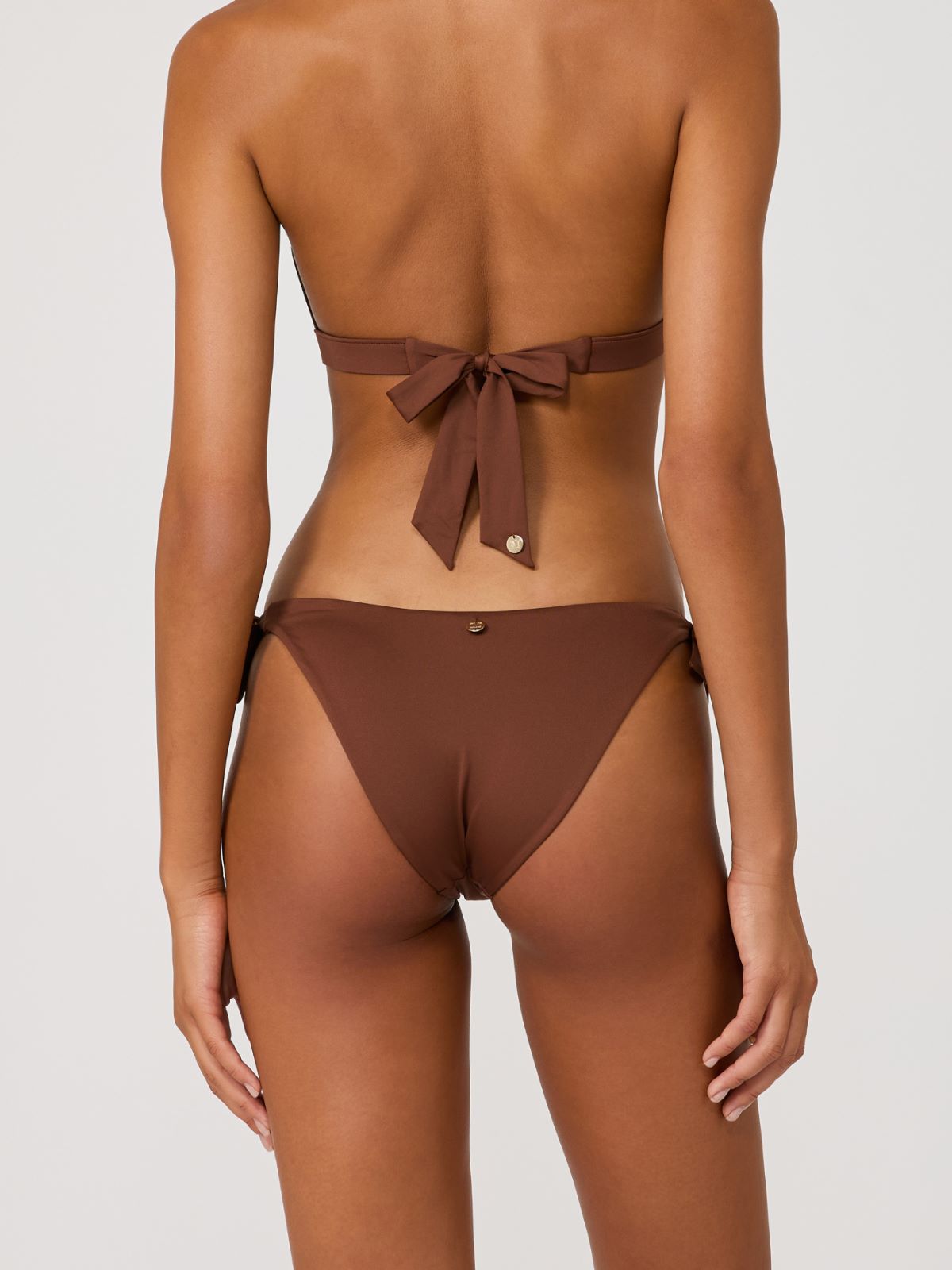 Solid-coloured Lycra® swim briefs - CHOCOLATE - Max Mara - 3