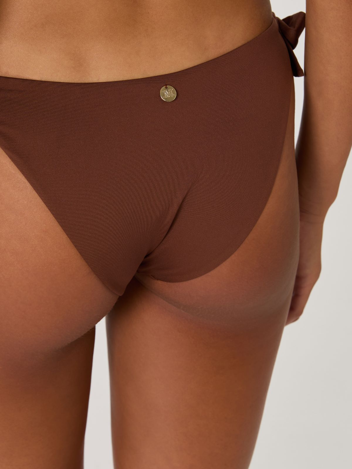 Solid-coloured Lycra® swim briefs - CHOCOLATE - Max Mara - 4