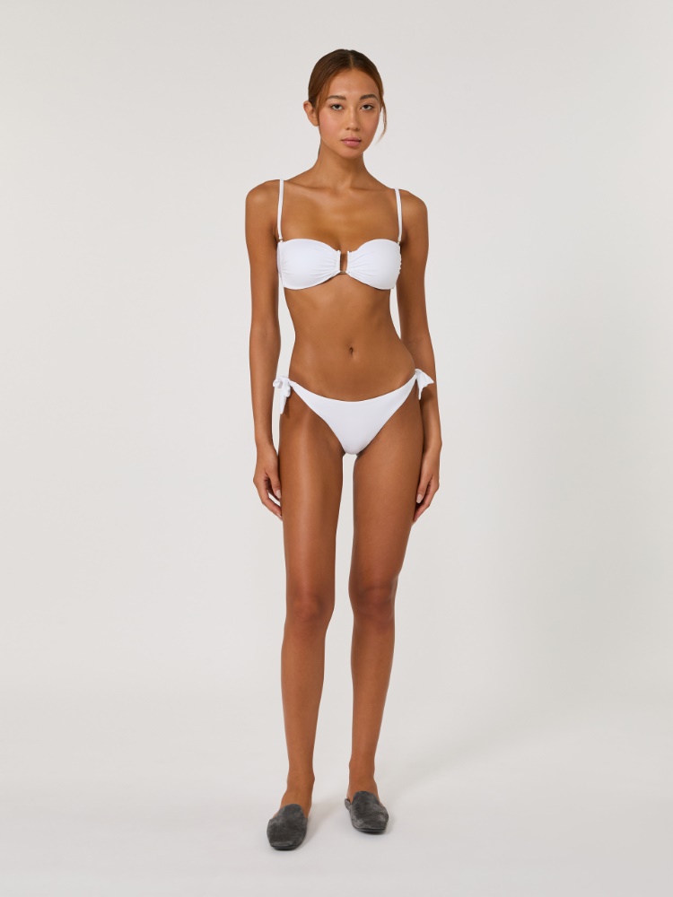 Braguita de bikini de Lycra® de color liso - BLANCO - Max Mara