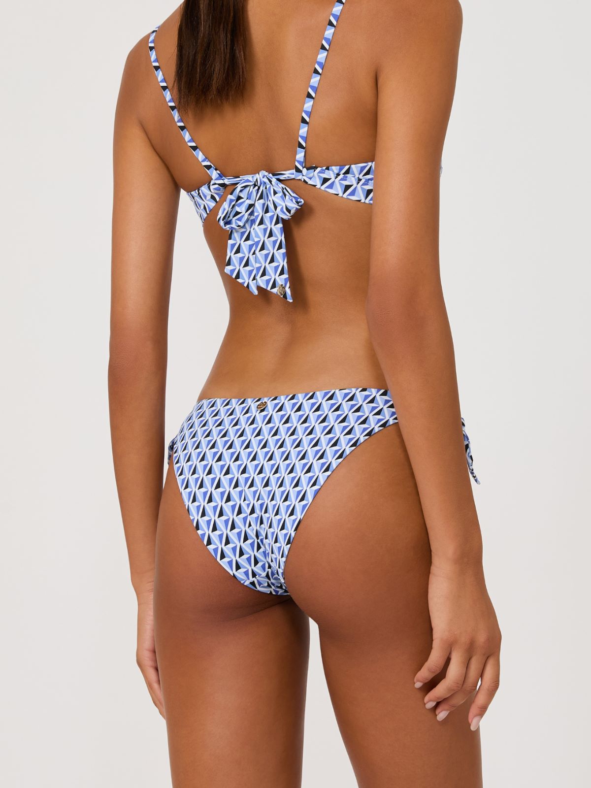 Printed nylon swim briefs - CORNFLOWER BLUE - Max Mara - 3