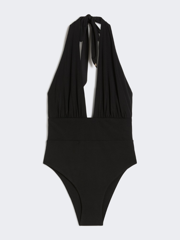 Costume intero a vela in jersey lucido - NERO - Max Mara - 5