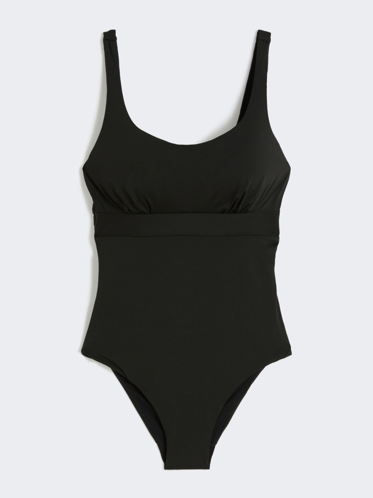 Jersey racer-back swimsuit - BLACK - 4