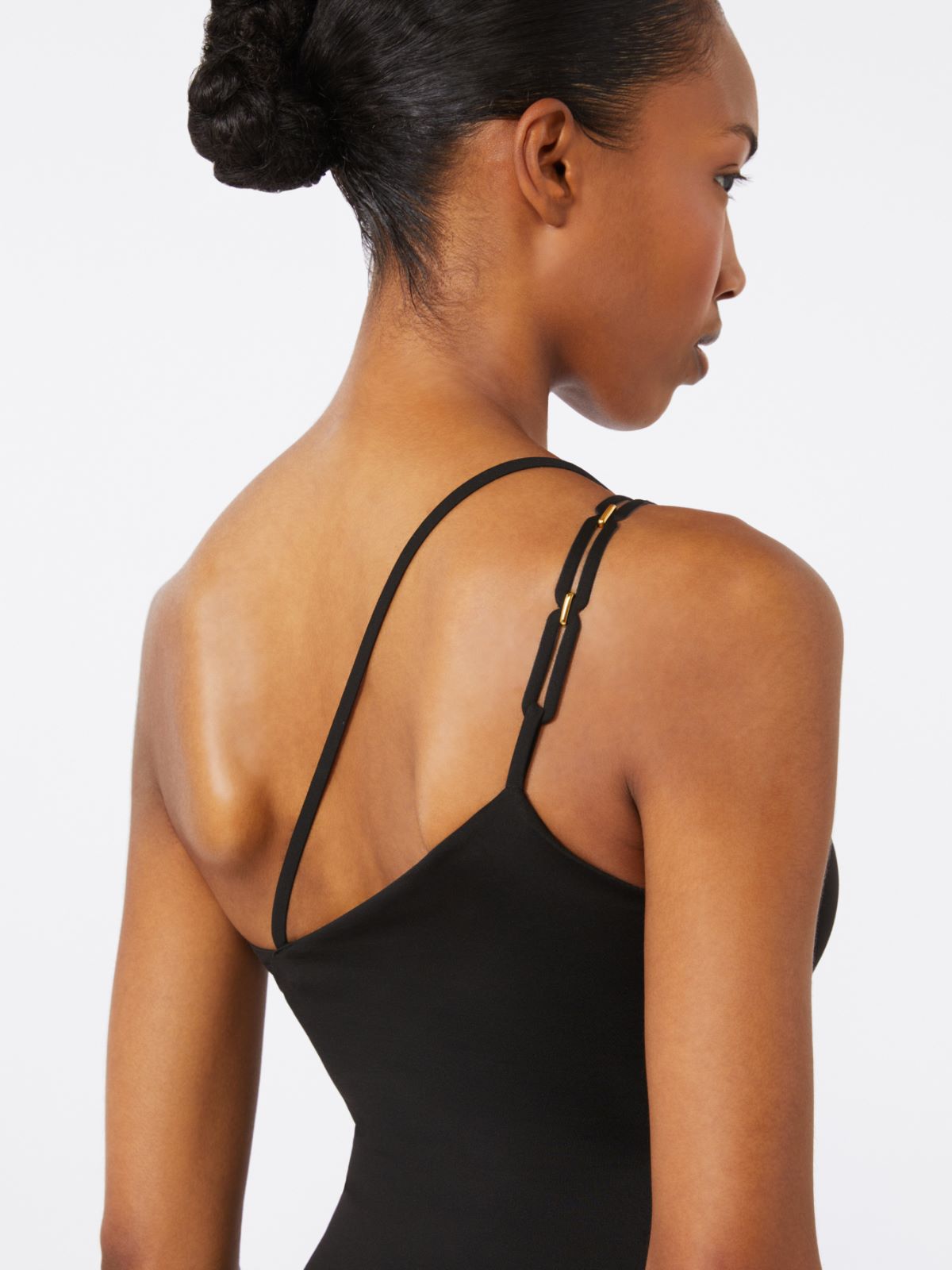 Costume intero monospalla in jersey - NERO - Max Mara - 4