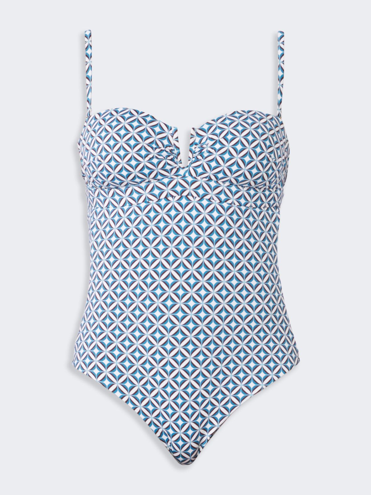 Bañador de banda de nailon estampado - TURQUESA - Max Mara - 6