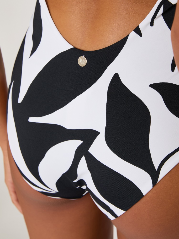 Bañador de banda de nailon estampado - BLANCO - Max Mara - 5