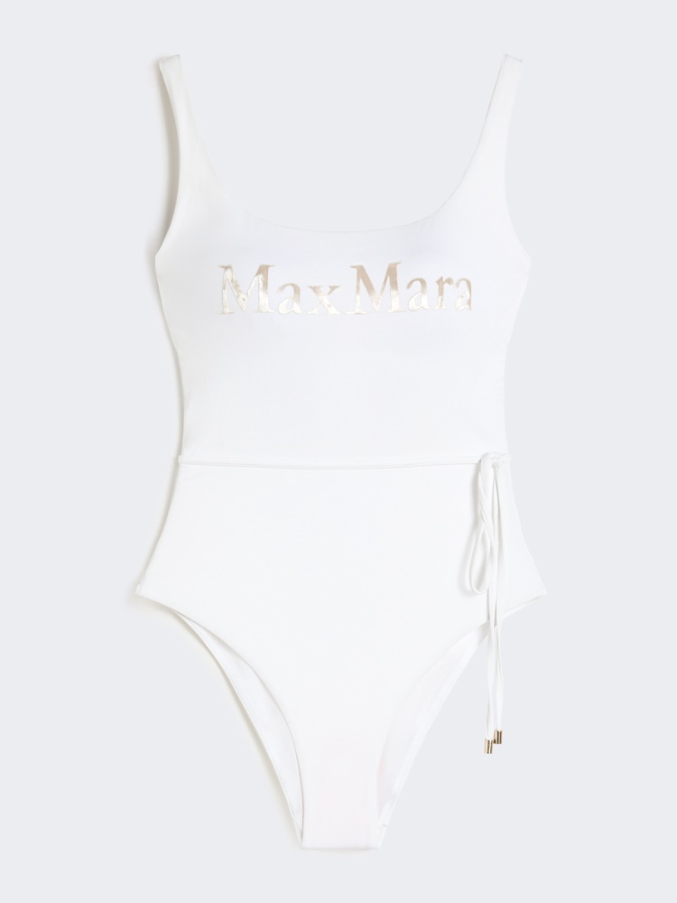 Jersey logo swimsuit - WHITE