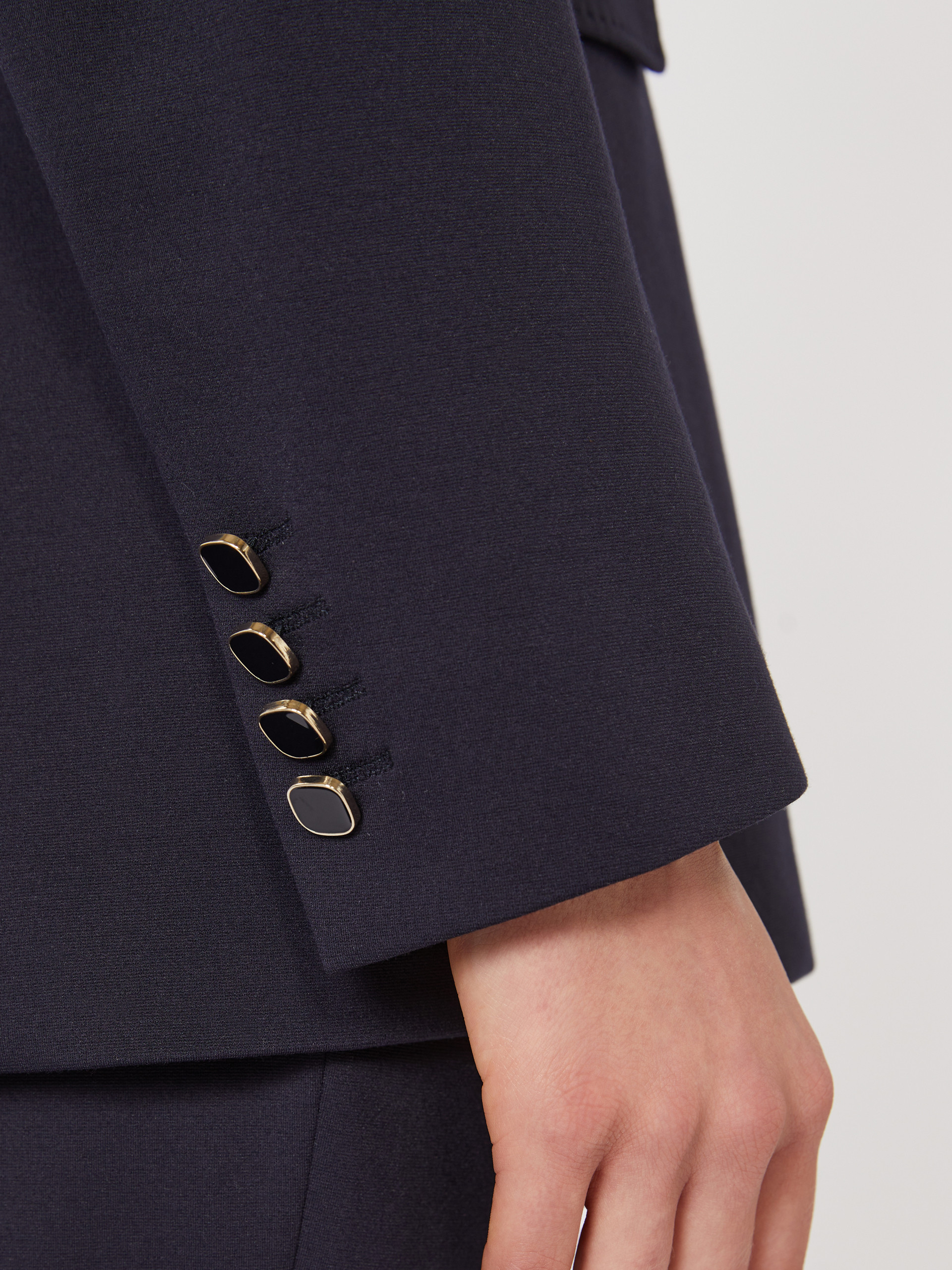 Milano-knit double-breasted jersey blazer - NAVY - Max Mara - 5