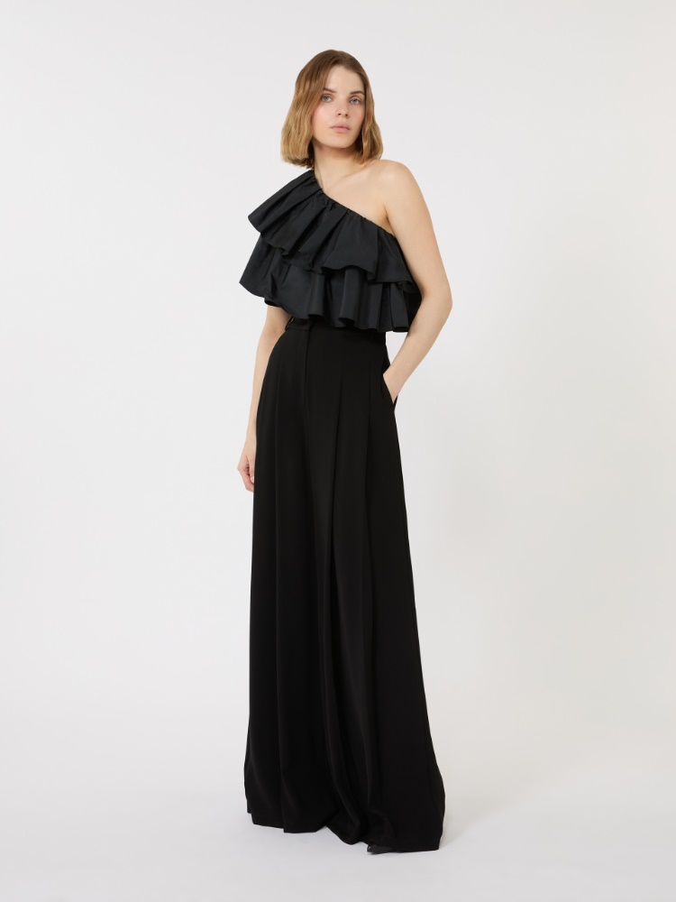 Cotton jersey couture top - BLACK - Max Mara - 1