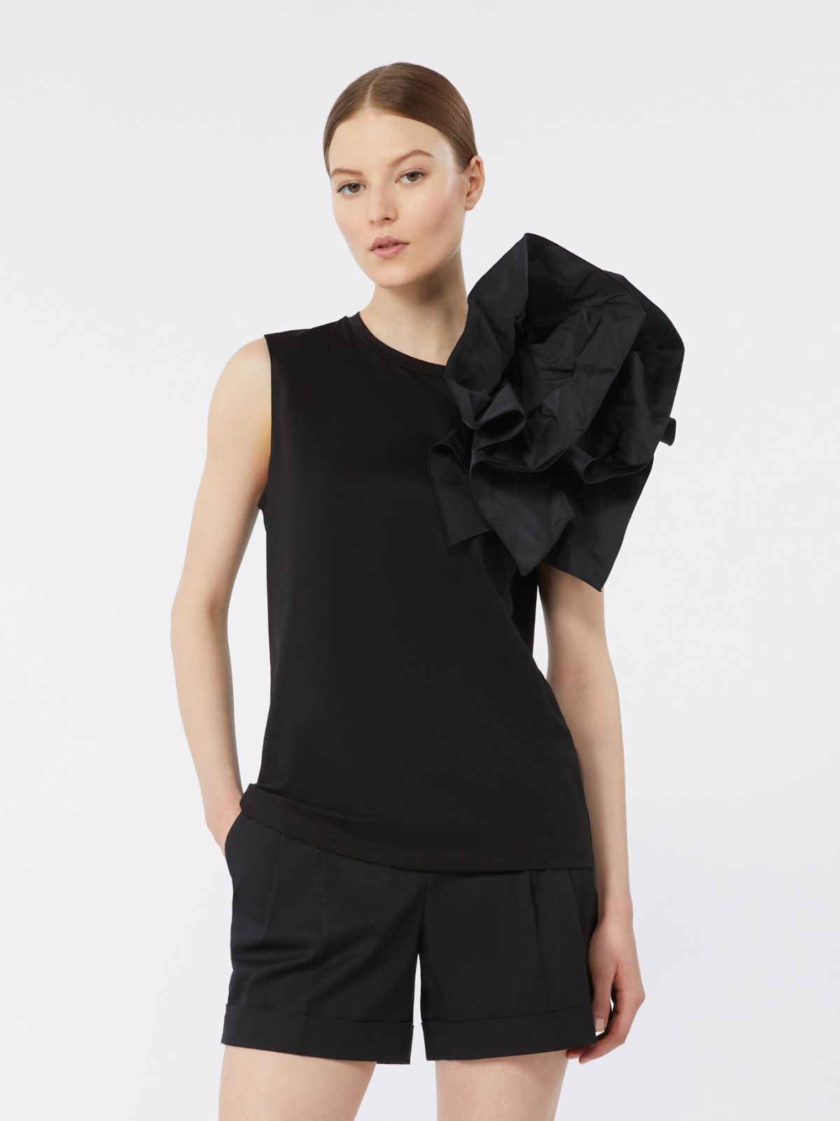Cotton jersey T-shirt - BLACK - Max Mara - 2