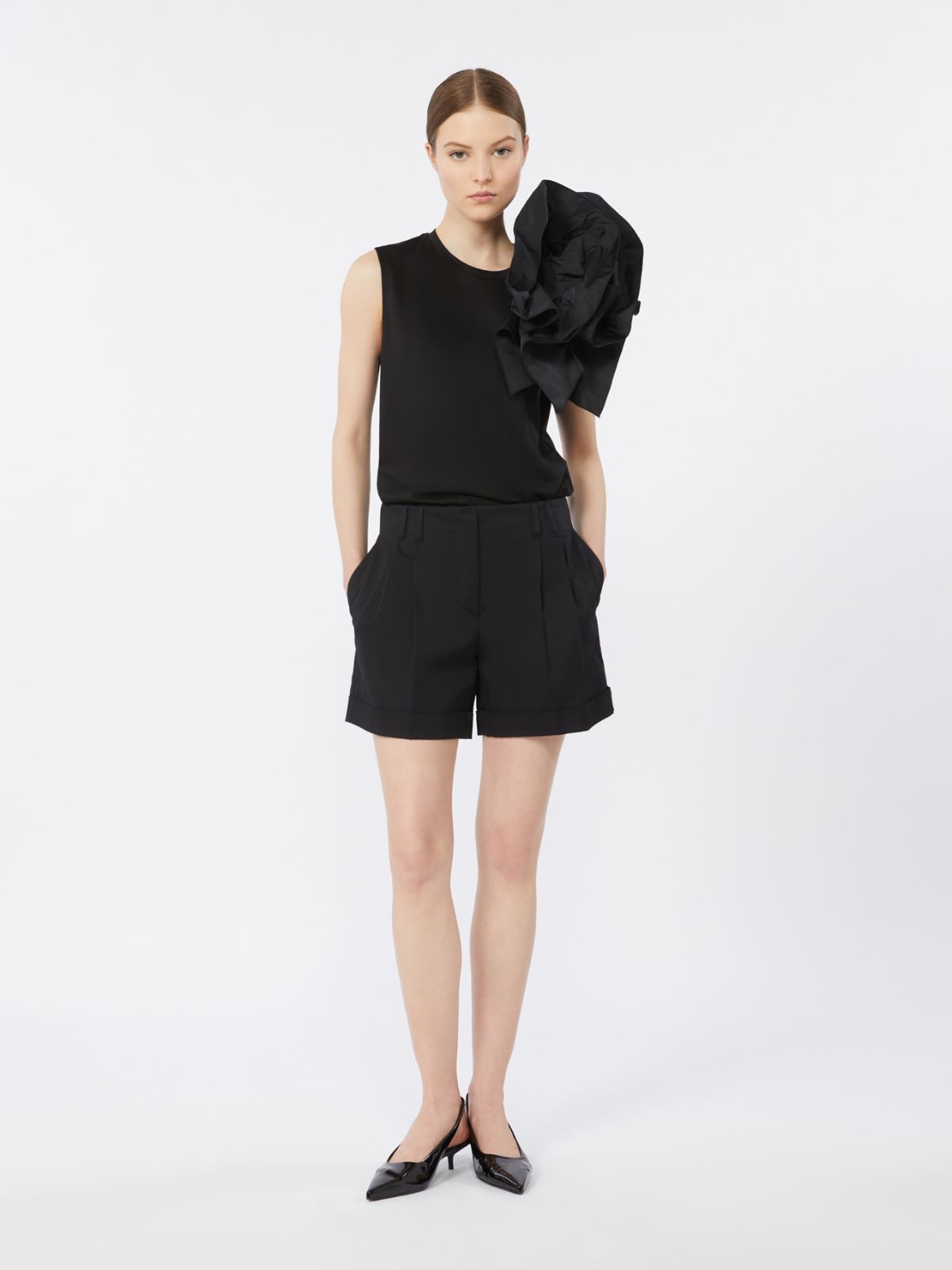 Cotton jersey T-shirt - BLACK