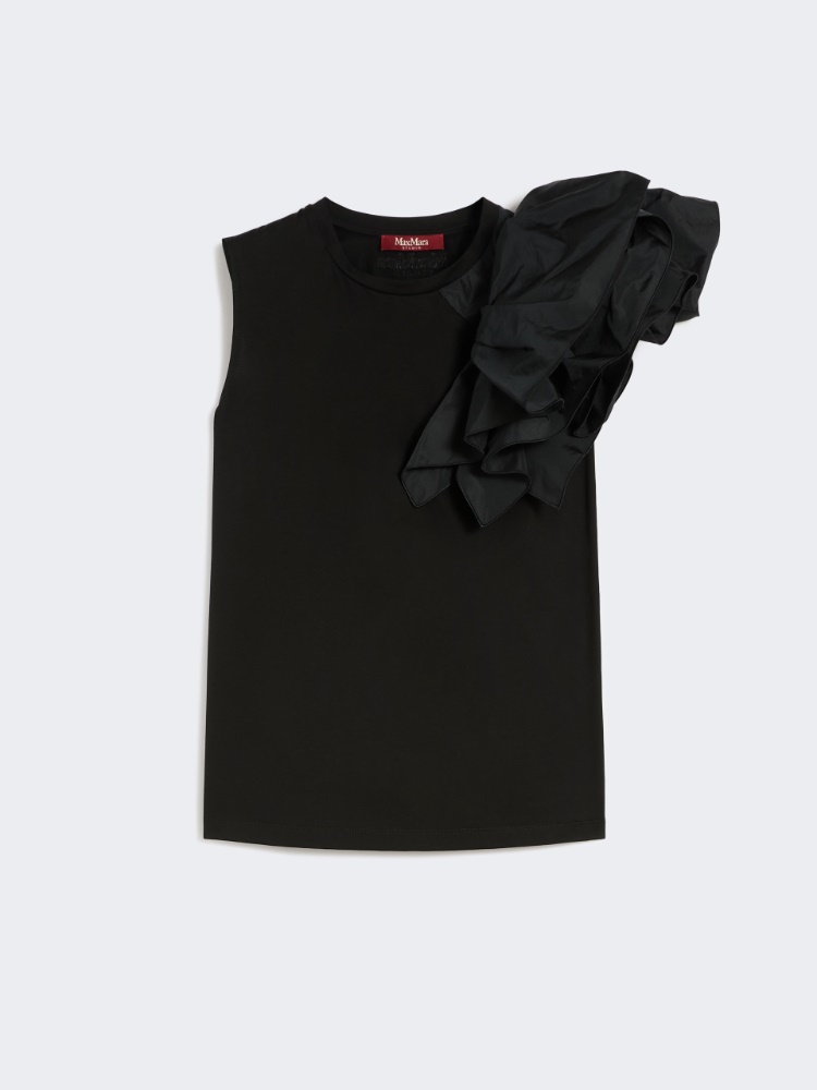 Cotton jersey T-shirt - BLACK - Max Mara