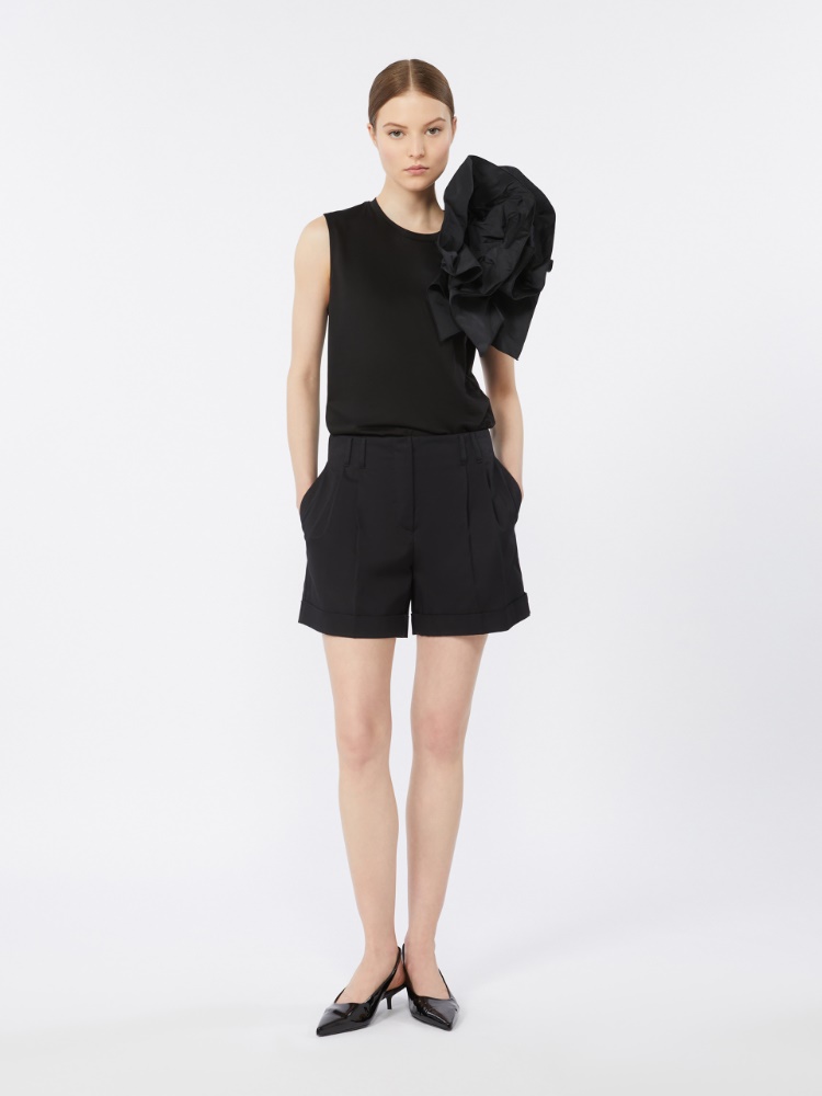 Cotton jersey T-shirt - BLACK - Max Mara - 1