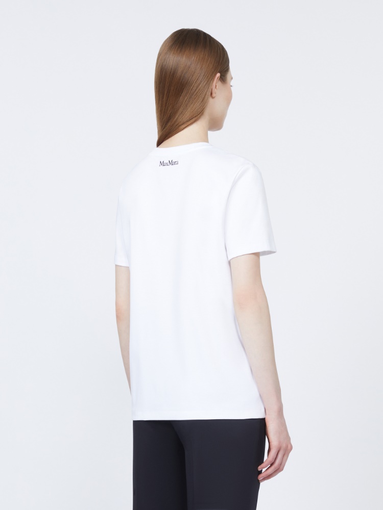 [ピアチェーレ] ピュア コットン ジャージー Tシャツ - OPTICAL WHITE003 - 3