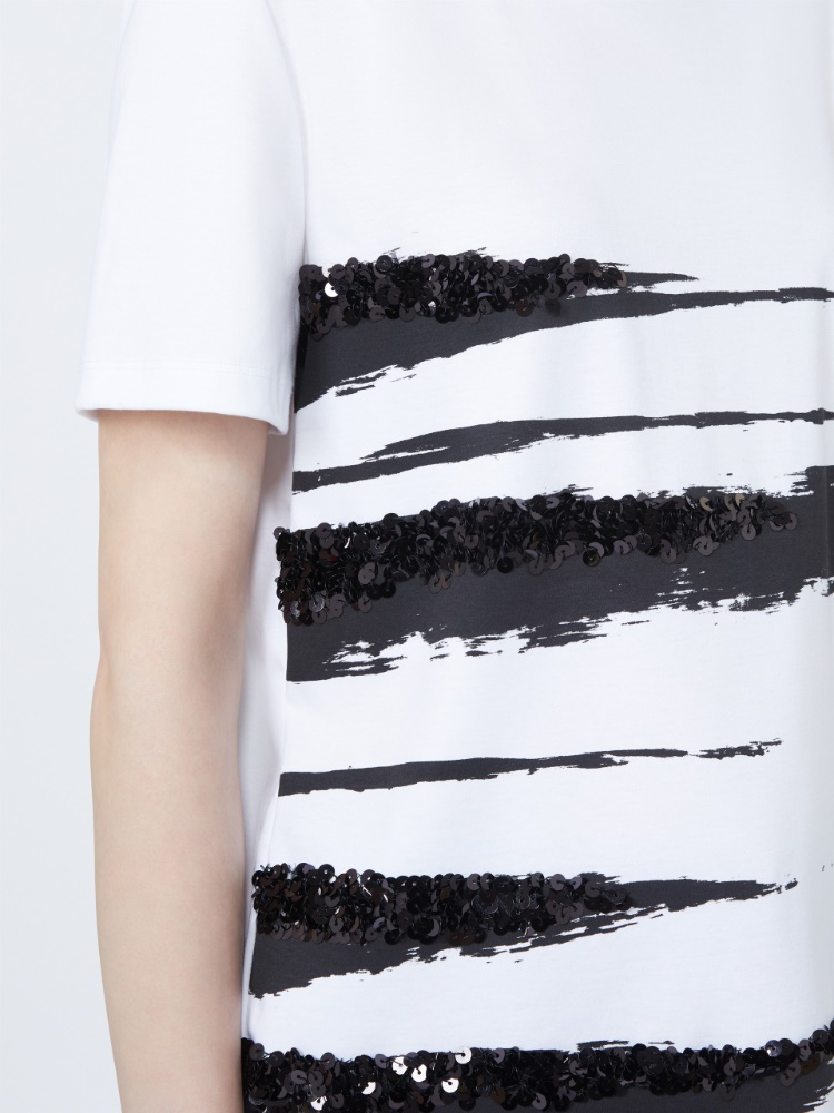 [ピアチェーレ] ピュア コットン ジャージー Tシャツ - OPTICAL WHITE003 - 4