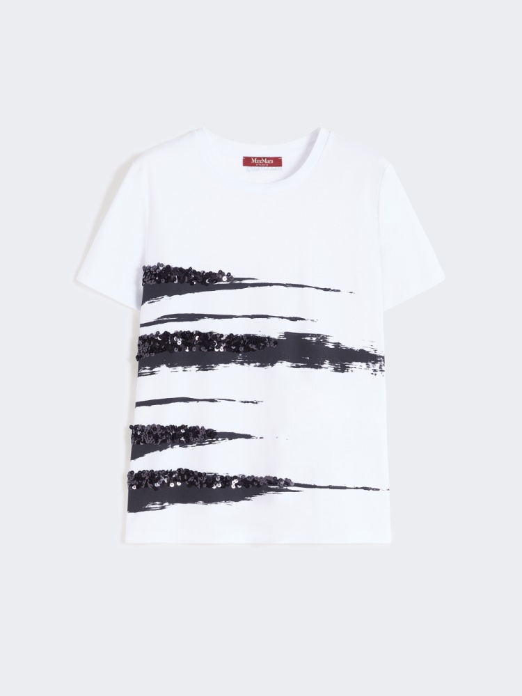 [ピアチェーレ] ピュア コットン ジャージー Tシャツ - OPTICAL WHITE003
