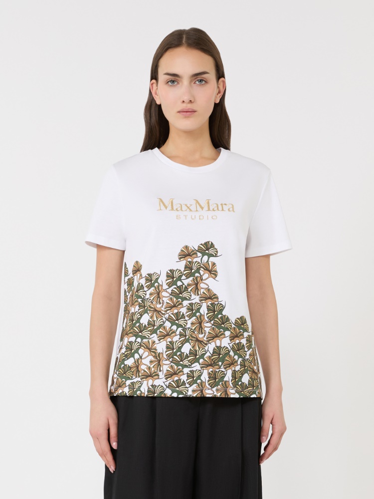 [ピアチェーレ] ピュア コットン ジャージー Tシャツ - OPTICAL WHITE004 - 2