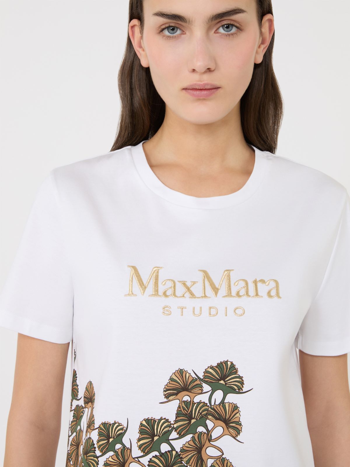 [ピアチェーレ] ピュア コットン ジャージー Tシャツ - OPTICAL WHITE004 - 4