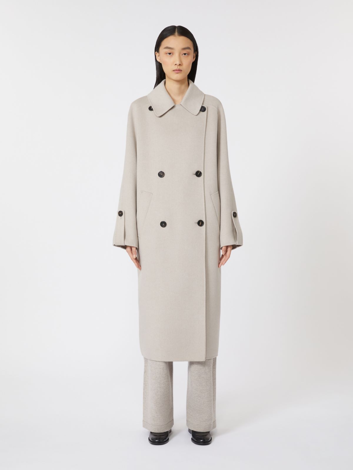 Wełniany płaszcz - BEŻOWY - Max Mara - 5