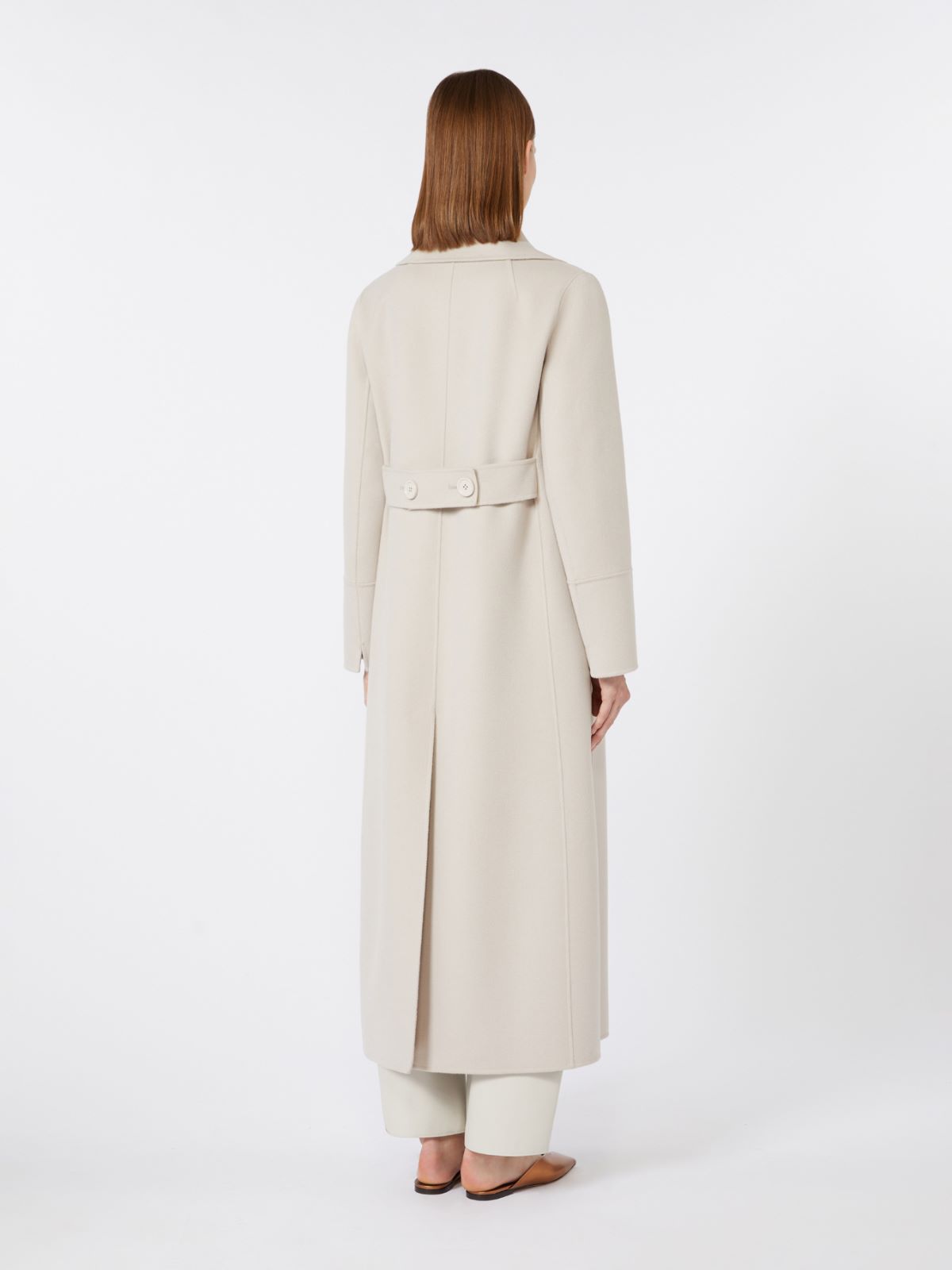 Long wool coat with half-belt detail - SAND - Max Mara - 5