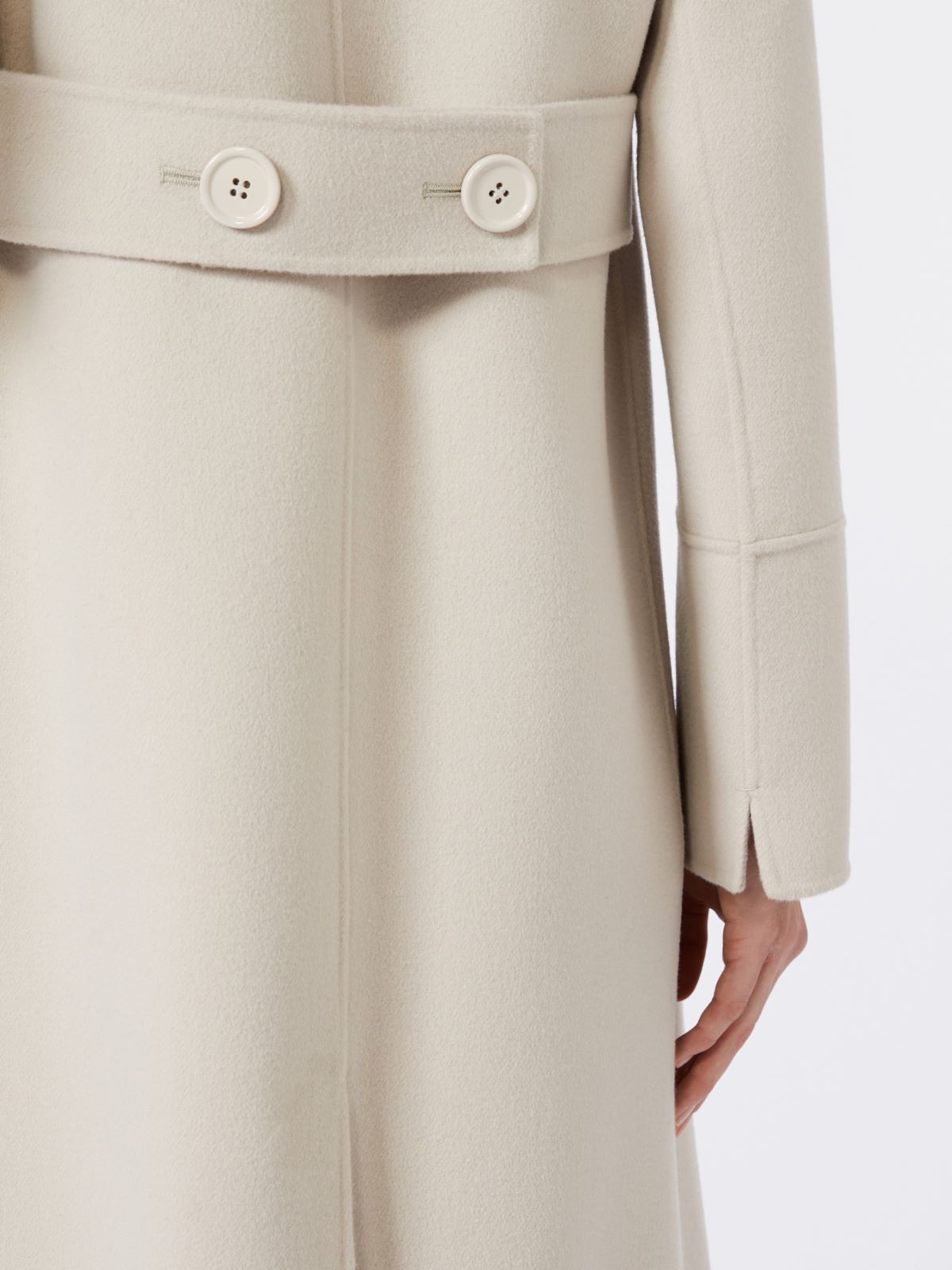 Long wool coat with half-belt detail - SAND - Max Mara - 5