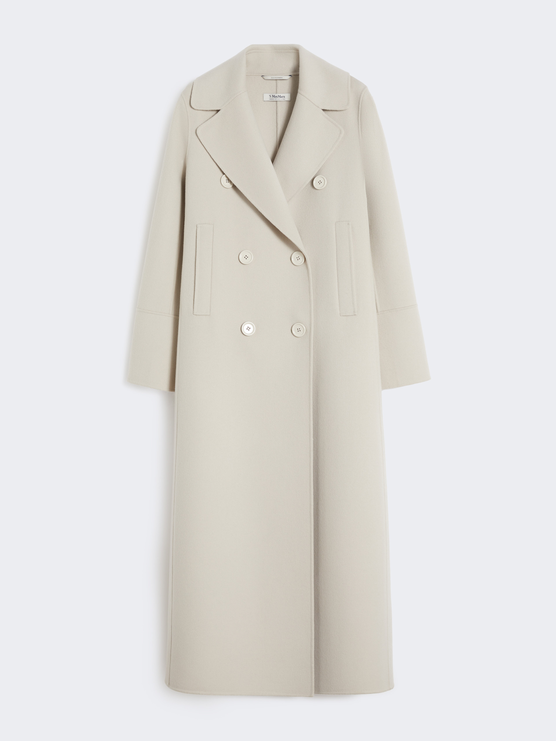 Long wool coat with half-belt detail - SAND - Max Mara - 5
