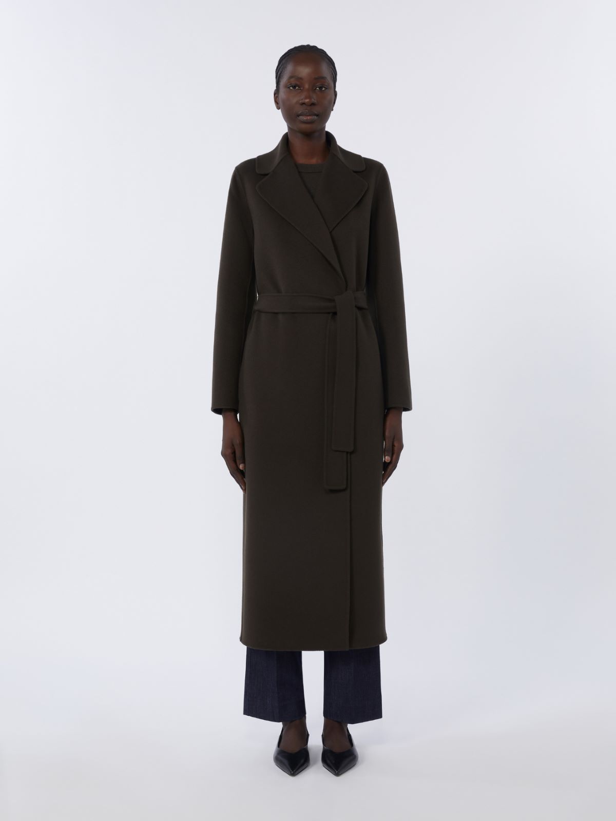 Wool robe coat - DARK GREEN - Max Mara - 4