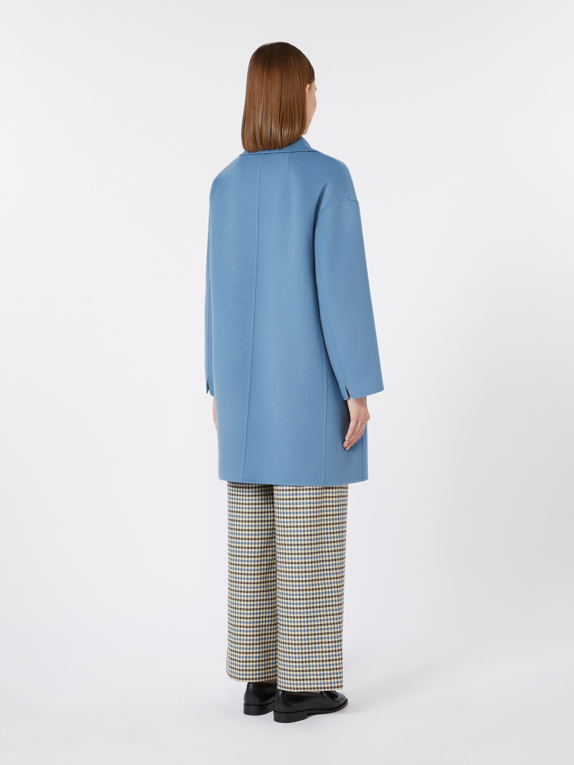 Wool broadcloth midi coat - LIGHT BLUE - Max Mara - 3