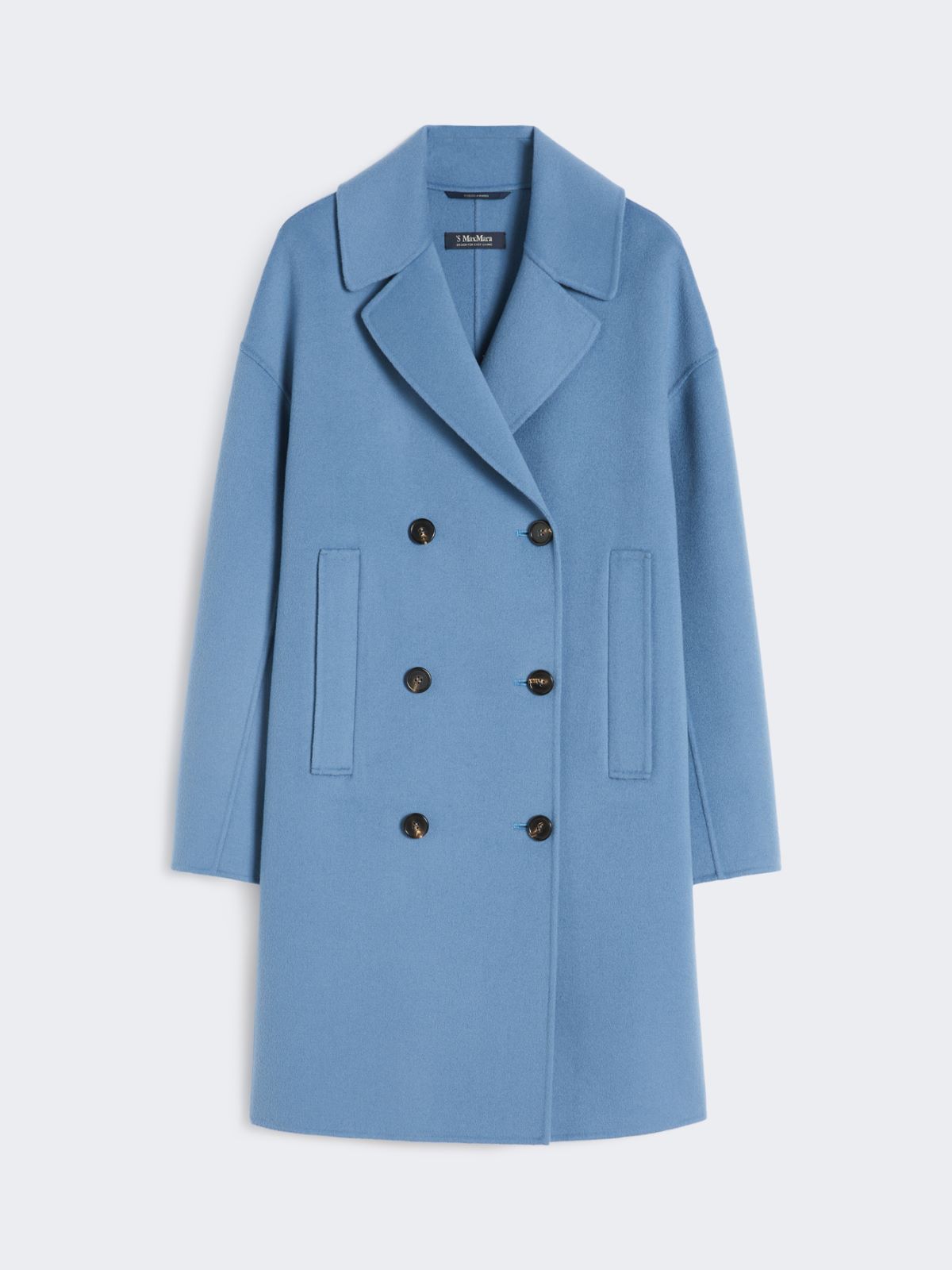 Wool broadcloth midi coat - LIGHT BLUE - Max Mara - 4