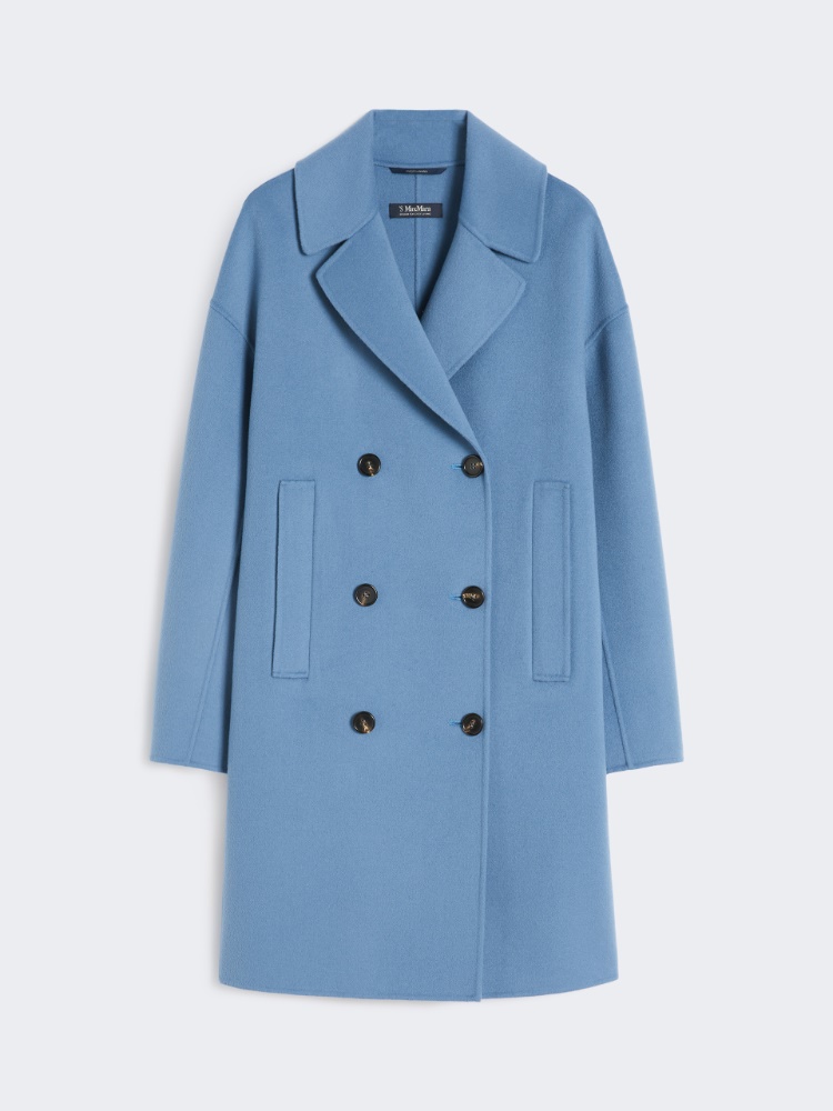 Wool broadcloth midi coat - LIGHT BLUE - Max Mara