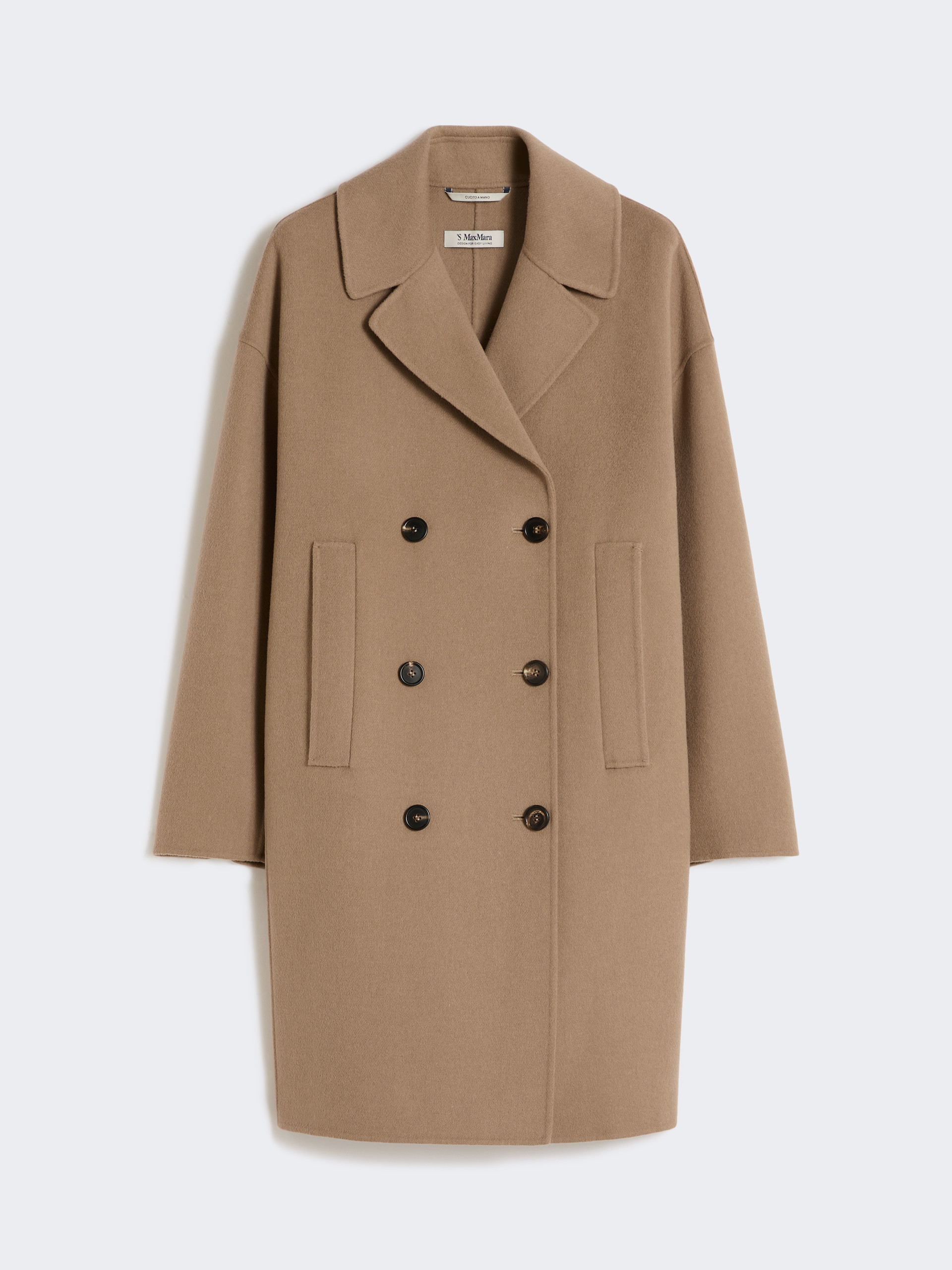 Wool broadcloth midi coat - HAZELNUT BROWN - Max Mara - 4